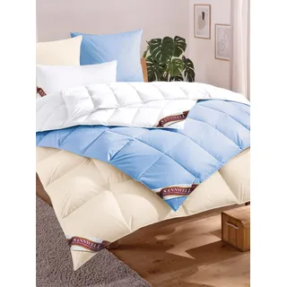 Daunenbettdecke HAEUSSLING WITT-PBK-Bettdecken-temporär Gr. B/L: 155 cm x 200 cm, Bezug: Baumwolle Füllung: Entendaune/-feder, blau (bleu) Allergiker Bettdecke