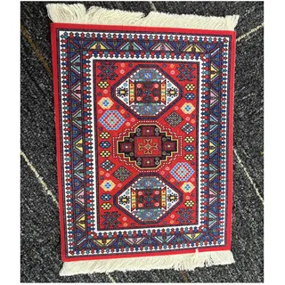 Mini Teppich Mauspad mit Quaste Oriental Persian Mouse Pad 28x18 cm | Kreative Orientteppich Muster, Perserteppich, Rutschfeste Gummibasis, Kleiner Teppich Tisch Mousepad, Matte