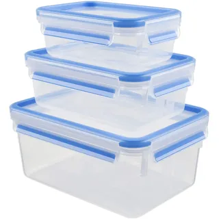 Emsa Frischhaltedose Clip & Close blau 0,55 l 3-teilig