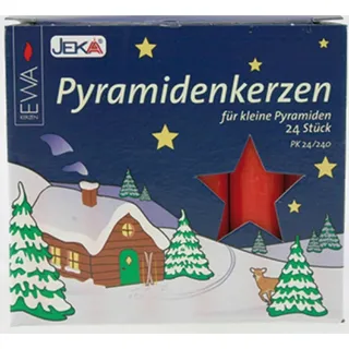 EWA Kerzen Pyramidenkerzen 1,4 x 7,4 cm 24 St. rot