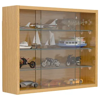 VCM Glasvitrine Drivalo 50 x 40 x 12 cm Honigeiche