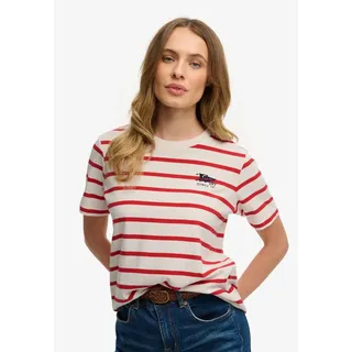 Superdry Kurzarmshirt Heritage Hamptons Stripe Tee rot XL