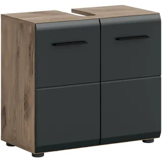 xonox.home Waschbeckenunterschrank 60 x 54 cm Schwarz Matt