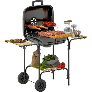 Outsunny Holzkohlegrill schwarz