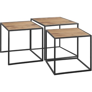Wolf Möbel 3-Satztisch Yoga 2.0 Holz Braun Sheesham