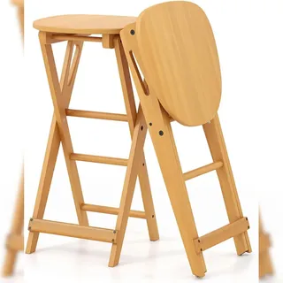 Costway Barhocker klappbar 28 x 70 x 36 cm Beige