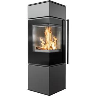 Kratki REN S links Ø 150 7 kW Granit/Schwarz