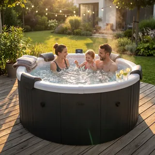 Miweba MSpa Whirlpool Frame Denver F-DE066W, 6 Personen, App-Steuerung, UVC+ Reinigung