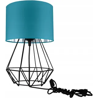Home Deco Tischlampe Türkis-Silber Lampe Leuchte Vintage Modern E27 Designerlauchte 1-flammig N230-N1