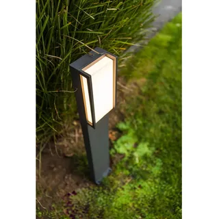 Lutec Sockelleuchte Aluminium 75,0 cm inkl. LED-Lampe grau