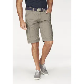 MAN'S WORLD Cargobermudas MAN'S WORLD, Herren, Gr. 66, N-Gr, grün (olivgrün), Obermaterial: 100% Baumwolle, unifarben, normal kniebedeckend, Hosen, auch in Großen Größen, Topseller