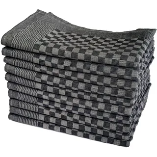 10 Grubentücher 50x70 cm schwarz Küchentücher Geschirrtücher Grubentuch Set