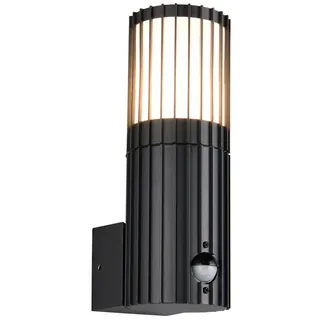 TRIO Leuchten LED Außen-Wandleuchte mit Bewegungsmelder Anthrazit H: 23,5cm, Bewegungsmelder, LED wechselbar, warmweiß, Außen-leuchte mit Bewegungssensor Fassadenbeleuchtung Hausbeleuchtung schwarz