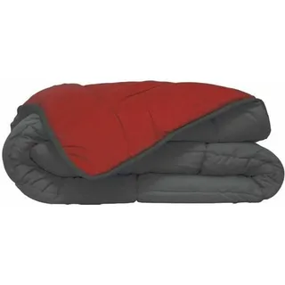 les tendances Hudson Couette Legere Microfibre 200g/m2 220x240cm Gris / Rouge