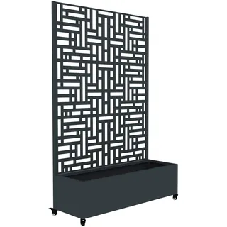 Westmann Dekora 3 Pflanzkasten mit Rankgitter 60 x 30 cm Anthrazit