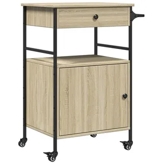 vidaXL Küchenwagen Sonoma-Eiche 56x43x89,5 cm Holzwerkstoff