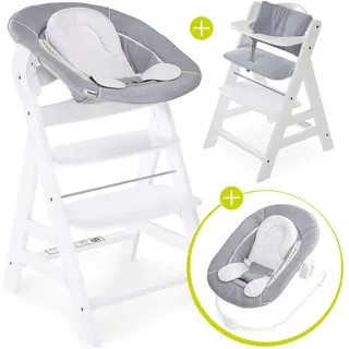 hauck Alpha+ 4-tlg. Newborn Set white/stretch grey