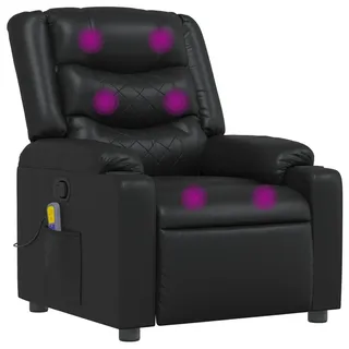 vidaXL Massagesessel Kunstleder 149,5 x 79 x 100 cm Schwarz mit Fernbedienung