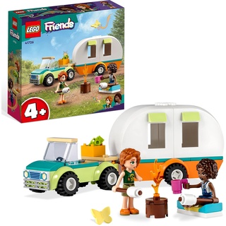 LEGO 41726 Friends Urlaubs-Campingtrip, Wohnmobil-Spielzeug Im Wald Mit Mini-Puppen Autumn Und Aliya, Camping Spielzeugauto Für Mädchen Und Jungen, Charaktere 2023