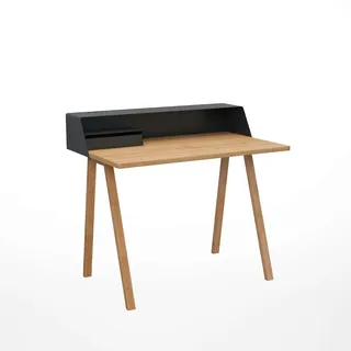 PS 04 Sekretär anthrazitgrau (RAL 7016) Eiche geölt