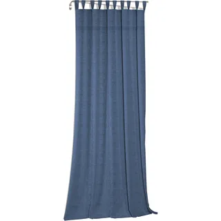 Wirth Vorhang WIRTH "Wiessee" Gr. 2, blau, B:150cm H:145cm, Jacquard, Baumwolle, Leinen, Modal, Gardinen