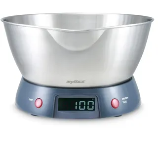 ZYLISS Digitale Küchenwaage bis 5 kg mit Edelstahl-Schüssel