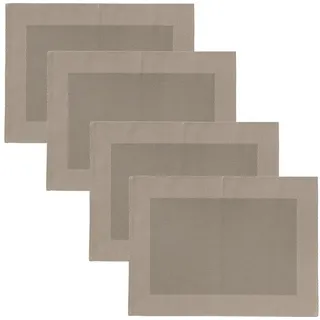 Erwin Müller Platzset Tischset "Lissabon" 4er-Pack, abwaschbar Uni braun