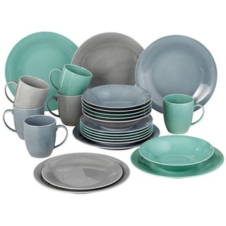 Van Well Kombiservice Jive, Keramik, 24-teilig, 400 ml, Essen & Trinken, Geschirr, Geschirr-Sets, Kombiservice
