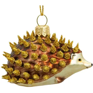 SIKORA Igel Weihnachtskugel Glas