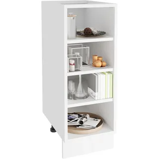 VCM Unterschrank Küchenschrank Regal Küche Esilo 30cm 30 x 44 x 82 cm Weiß