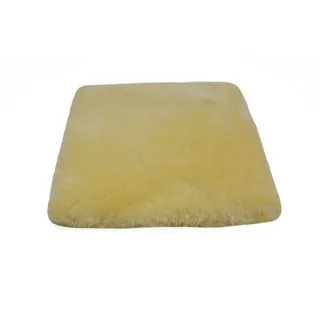 Reissner Lammfelle Sitzkissen Echtes Merino Lammfell mit Schaumstoffeinlage gelb