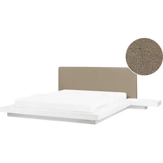 Beliani Bouclé ZEN 160 x 200 cm Weiß