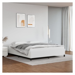 vidaXL Bett Bettgestell Weiß 160x200 cm Kunstleder weiß 200 cm x 160 cm