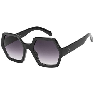 BEZLIT Eyewear Retrosonnenbrille Große Designer Damen Sonnenbrille (1-St) mit violett und braunen Linsen schwarz