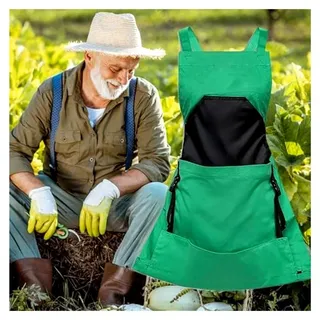 Gartenschürze mit Taschen und gekreuztem Rücken für Gartenarbeiten