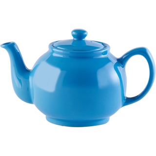 Price & Kensington, 6 Tassen Teekanne, Steingut, blau, glänzend