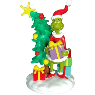 Dr. Seuss Weihnachtsgartenfigur The Grinch mit Weihnachtsbaum 20 cm