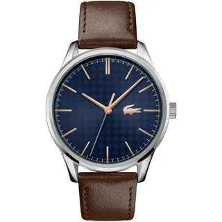Lacoste Analog Quarzuhr für Herren Kollektion Vienna mit Braunes Lederarmband - 2011046