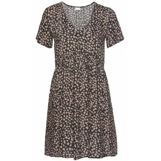 LASCANA Blusenkleid Schwarz/Cognac 42