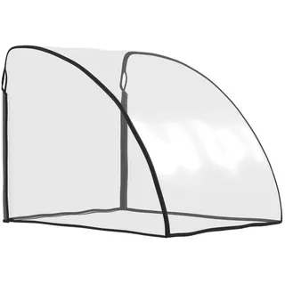 Homcom Regenschutz, Transparent, Kunststoff, 61x61x76 cm, Baby on Tour, Kinderwagen, Kinderwagen-Zubehör, Regenschutz Kinderwagen