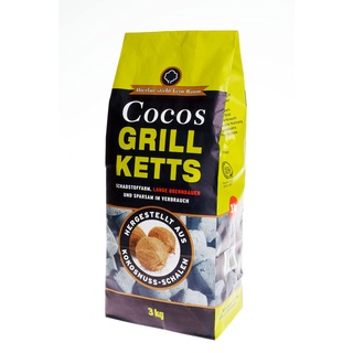 15kg Cocos Premium Grillbriketts aus Kokosschalen „Made IN Germany“ Kohle Holzkohle für Kugel-& Holzkohlegrill ideal für Dutch Oven Smoker Briketts Grill Kohle