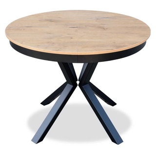JVmoebel Esstisch Luxus Esstisch Braun Runder Tisch Esszimmer Holz Design Tische (1-St., Esstisch) beige
