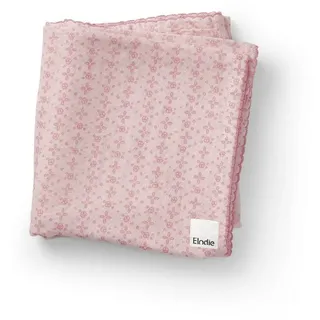 Babydecke Bambus Musselin Decke - Embroidery Anglaise Pink 80x80 cm, Elodie, Kuscheldecke rosa