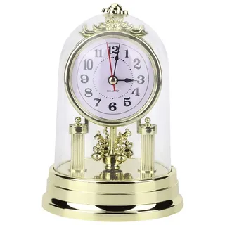 Tischuhren, Standuhr Nostalgisch Deko Vintage Wohnzimmer Uhr mit Haube Kunsts...