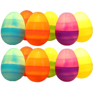 HMLTD LED-Ostereierkerze,Ostern-LED-Ei - 12 Stück Eiersuche-Partydekorationen - Spielzeug für Ostereier, Osterkörbchenfüller, im Dunkeln leuchtendes Partyzubehör, flammenlose Kerzen für die Party
