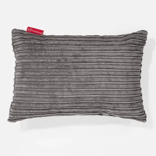 Lounge Pug Kissen 35 x 50cm Cord Schiefergrau Zierkissen Sofakissen Dekokissen