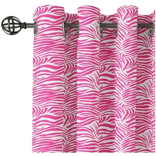 Abakuhaus Gardine Dekorative 2-Panel-Fenstervorhänge für Schlafzimmer Wohnzimmer, Tier Safari Zebra-Streifen schwarz 280 cm x 225 cm