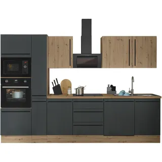 kochstation Küchenzeile Florida 310 cm schwarz