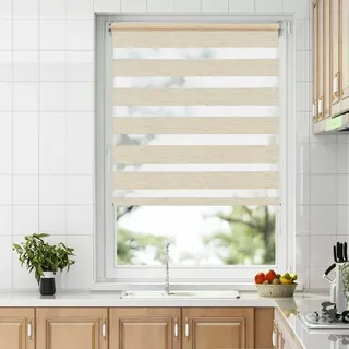Allesin Doppelrollo Klemmfix ohne Bohren & mit Bohren, (85x150cm Leinen), Duo Rollos für Fenster und Tür, Klemmrollo Fensterrollo lichtdurchlässig und verdunkelnd