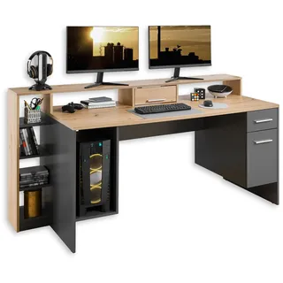 Stella Trading Gaming Desk 39-269-T3 grau/artisan eiche